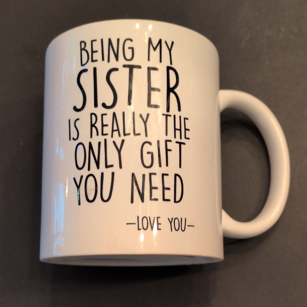 White Ceramic Sister Gift Mug